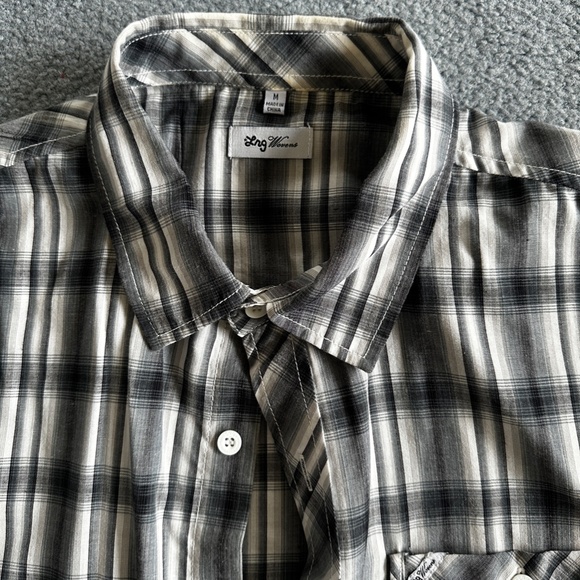 Lrg vintage short sleeve button up - "Tomorrow's Parties" - M - Picture 3 of 5